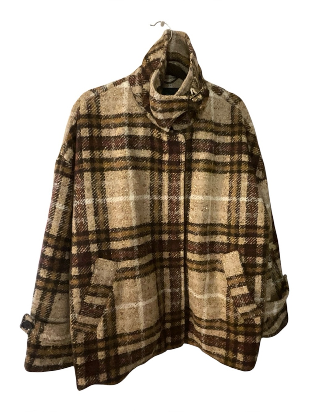 Banana Republic NWOT oversized Balmacaan plaid jacket